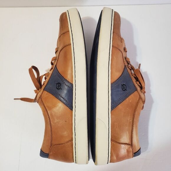 Born Mens Leather Baum Sneakers Size 13 Neutral - Picture 8 of 13